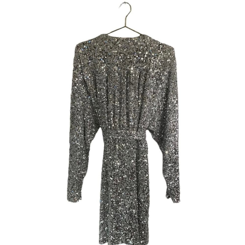 NWT ROTATE Samantha Sequin Wrap Dress sz 6 - Picture 6 of 7